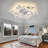 White LED Ceiling Fan Light with Remote & App Control, 6 Speeds, Dimmable, Silent Motor, 3 Colour Modes, Timer Function, Modern Flush Mount for Bedroom/Living Room-425313661