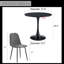 Ensemble bistro 5 pièces - Table de sablier et chaises revêtues de lin avec pieds en métal-1700054306