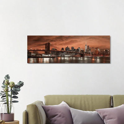 New York XIX 1 Piece Wrapped Canvas Panoramic Wall Art