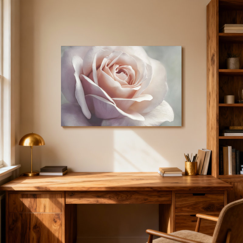 Plantes et fleurs, rose doux, gros plan sur toile, H 20 po x l 30 po
