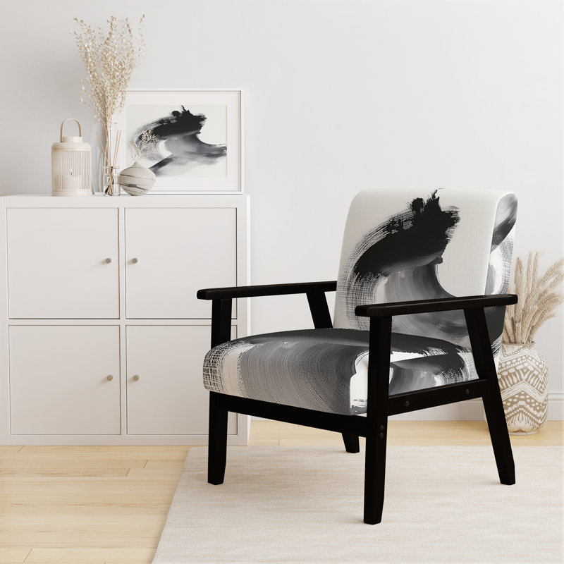 Chaise d'appoint Abstract Minimalisme, Black Square Arms