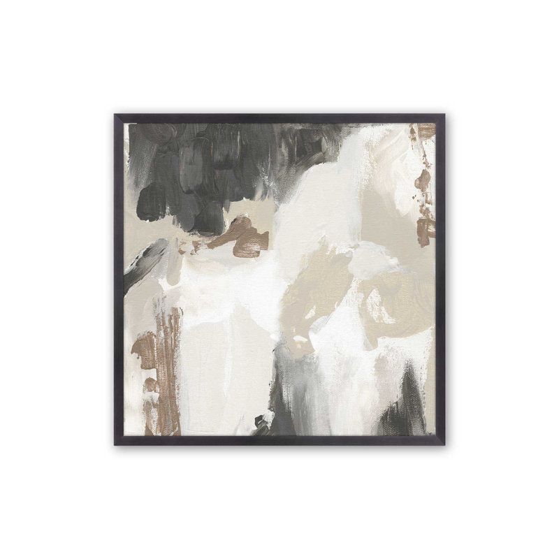 "Mosaïque monochrome V1" sur toile, Papier photo encadré zinc vieilli, 17.75" H x 17.75" W x 1.25" D