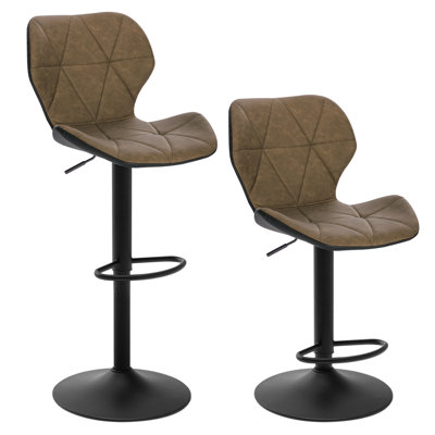 Parrett Swivel Upholstered Adjustable Height Counter Stool with Metal Frame