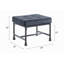 Repose-pieds Brantley en velours gris et finition gris sable