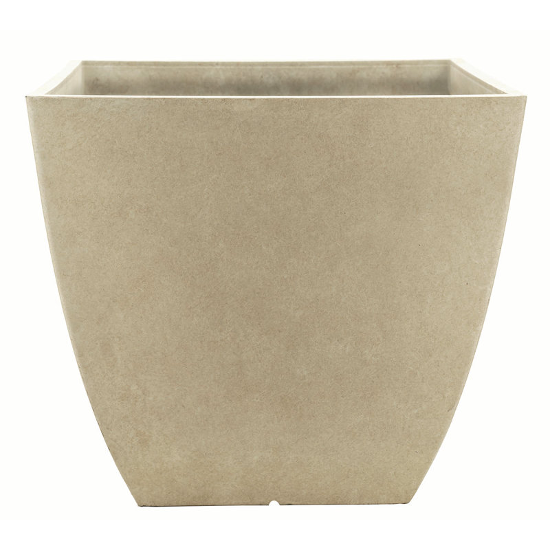 Newland Pot Planter, Bone, 13.5" H x 16" W x 16" D