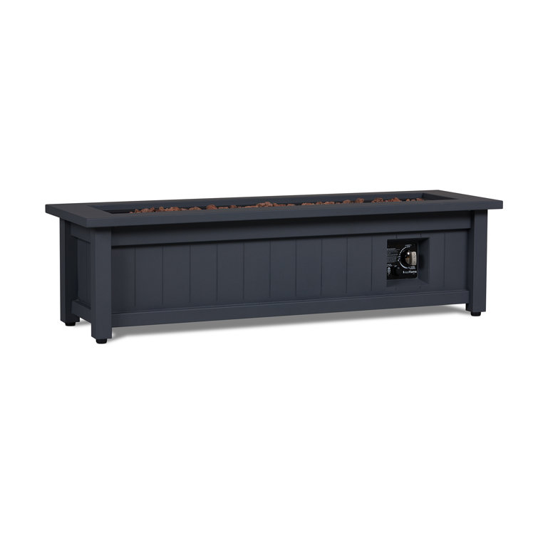 ORTUN 50" Rectangle Steel Propane Fire Pit Table by Real Flame