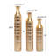 Ensemble de 3 vases de plancher en métal doré Rison