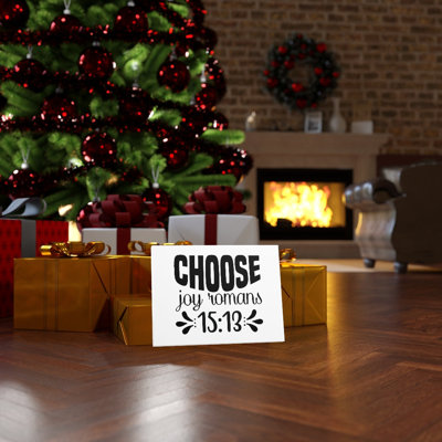 Choose Joy Romans 15:13 - Wrapped Canvas Print