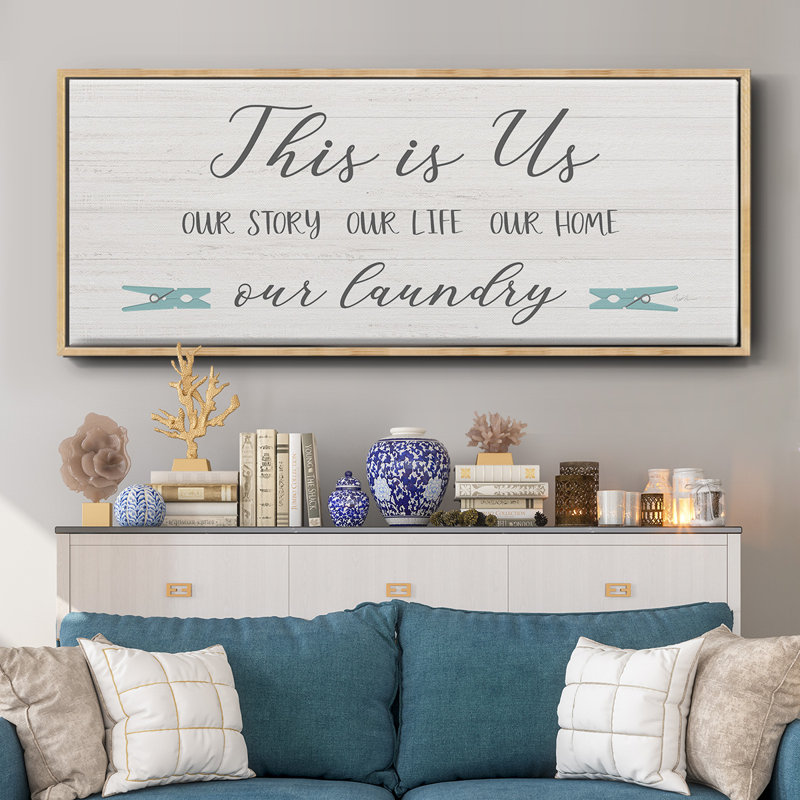 «Us and our Laundry», toile encadrée, H 20 po x l 50 po