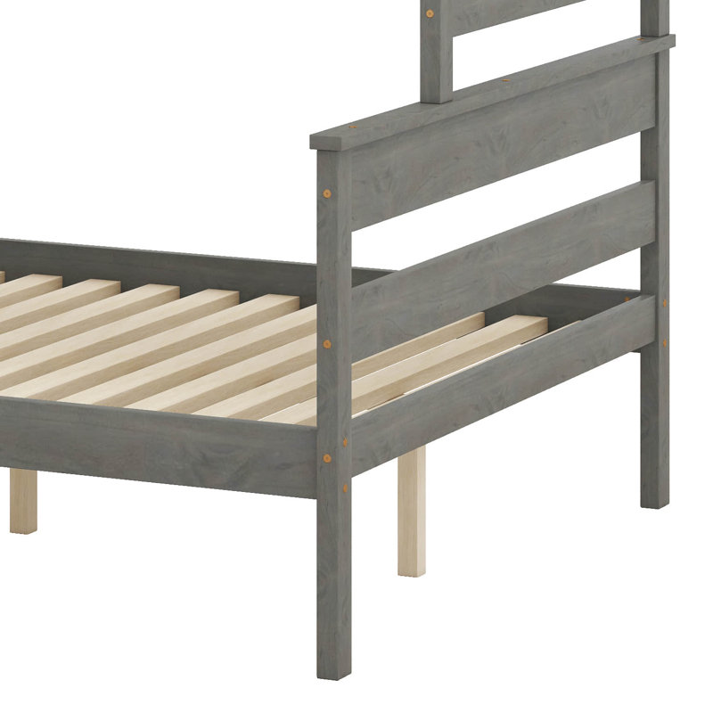 Jayleanna Kids Bunk Bed, Twin Over Full, Gray