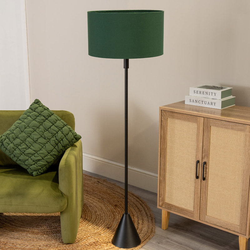 131.5cm Matte Traditional Floor Lamp, Green, No