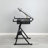 Black Adjustable Tempered Glass Drafting Printing Table With Chair-1764636264
