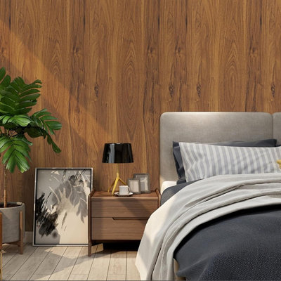 Wood Contact Paper Peel And Stick, Thick Vintage Wood Grain Wallpaper, Self Adhesive Waterproof Vinyl Wrap For Countertops, Furniture And Cabinets
