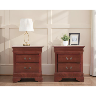 Zapopan Cherry Nightstand Set Of 2