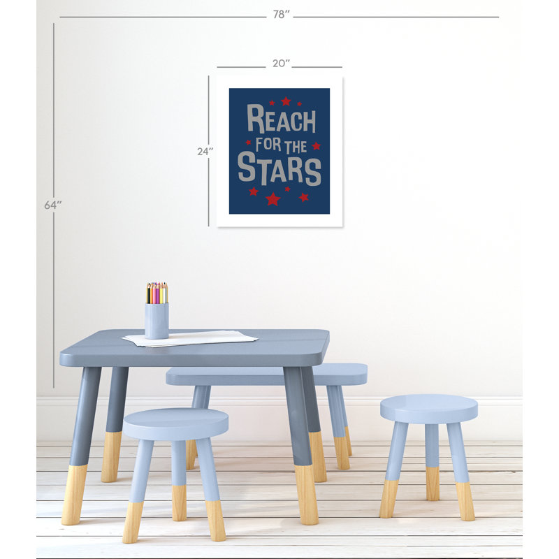 Roulé «Reach for the Stars», impression sur papier, H 24 po x l 20 po x P 1 po