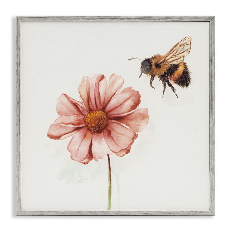 Giclée encadrée par Spring Pollination Bee, conception de Cady, Estampe numérique Farmhouse, H 12 po x l 12 po