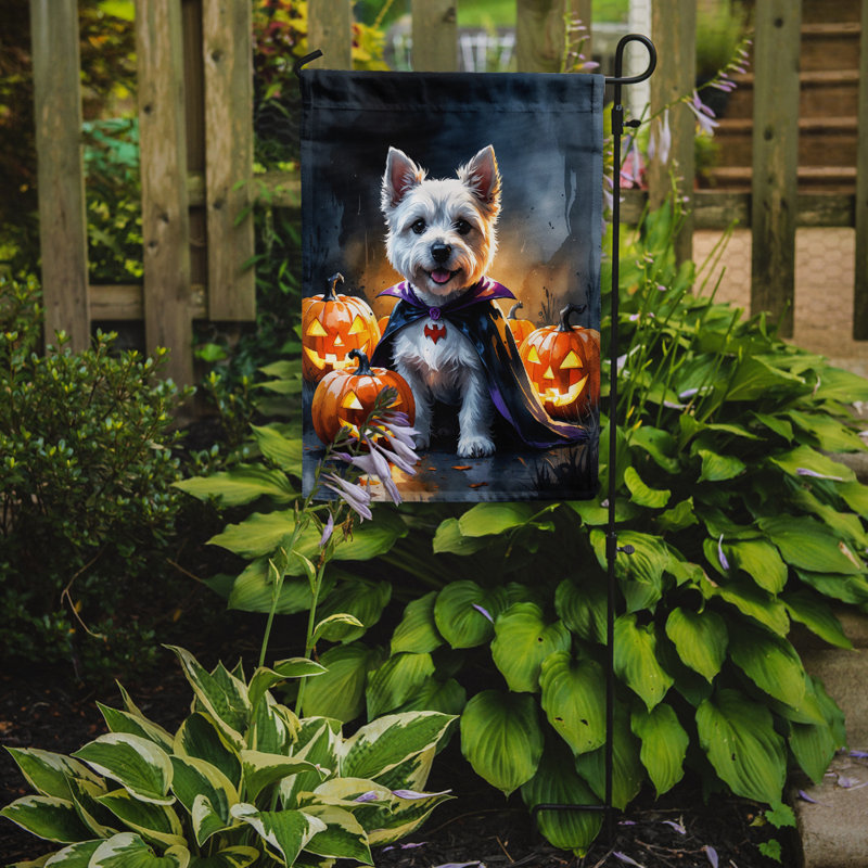 Drapeau de jardin chiot Halloween, Épagneul Westie