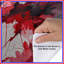 Housse de couette abstraite rouge et noire-123092748