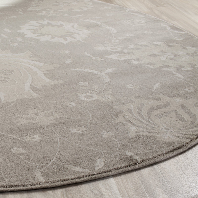 Performance Floral Rug, Round 6'7"