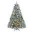Christmas Tree, Hinged Branches, Sturdy Stand – Snowy Artificial Tree for Holiday Decor