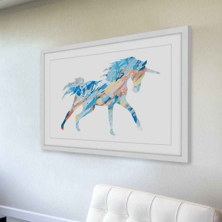 wrought-studio-theriault-painted-unicorn-framed-print-wayfair