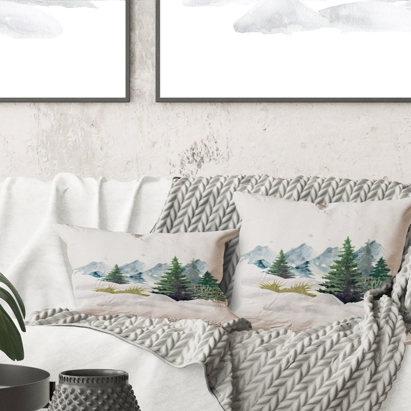 Coussin décoratif Winter Forest Landscape