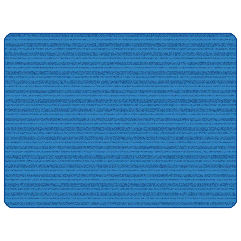 KIDSoft™ Subtle Striped Solid Tufted Blue Area Rug, Rectangle 3' x 4'