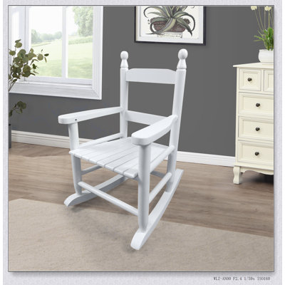 Chaise berçante en bois franc durable pour enfants pour une utilisation intérieure ou extérieure, sécuritaire et confortable