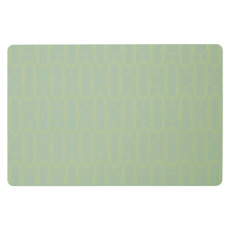 Anyia Geometric Rectangle Placemat, Green