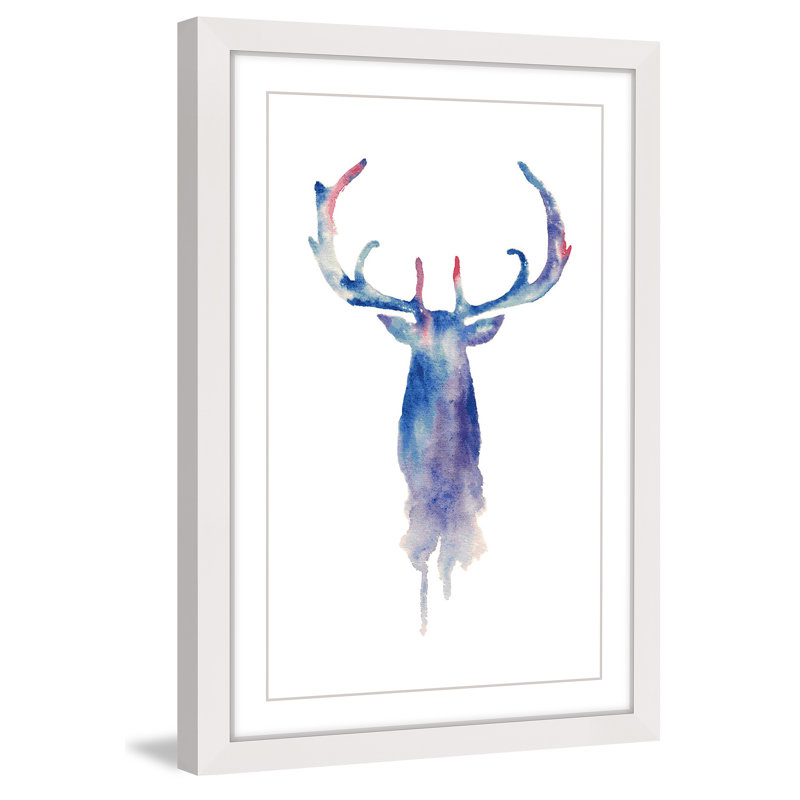 Moose Paint - Single Picture Frame Print, 61cm H x 41cm W x 3.81cm D