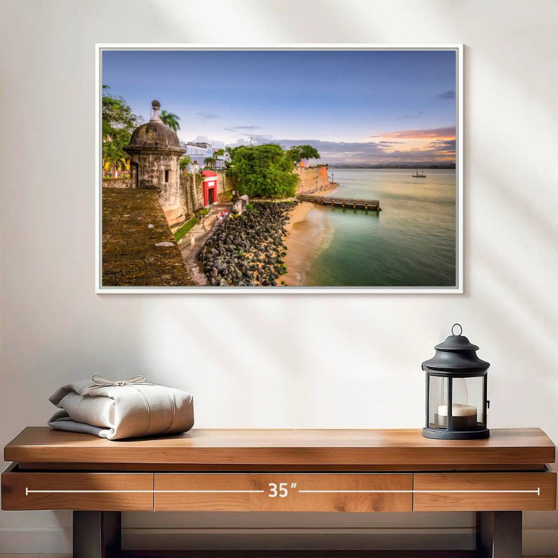 Côte de San Juan, Cadre flottant blanc, 25 po x 17 po