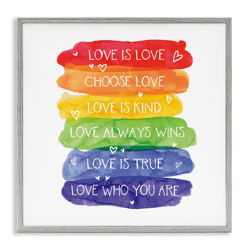 «Love Who You Are Rainbow», estampe numérique, design par Tim Coffey, Estampe numérique Farmhouse, H 17 po x l 17 po