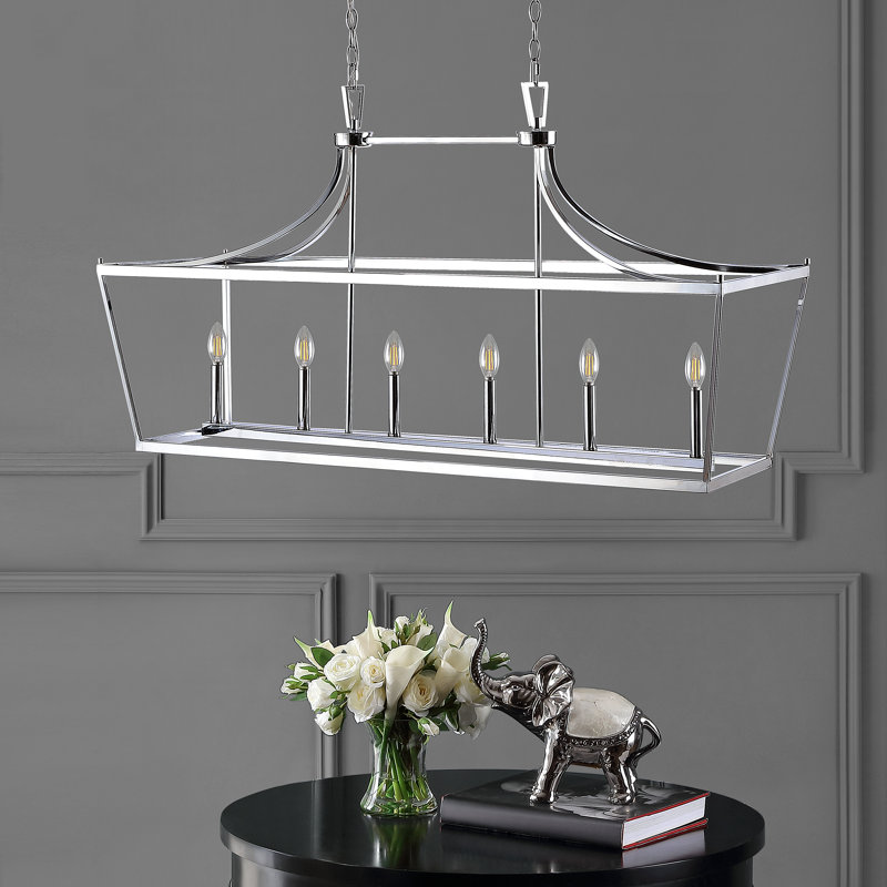 Nardone 6 - Light Kitchen Island Pendant, Polished Chrome