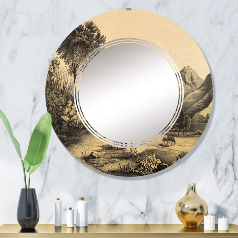 Miroir de salle de bain mural rond, 32 po x 32 po