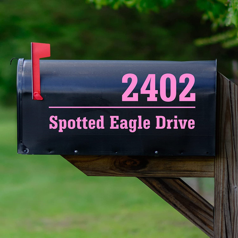 Vinyl Mailbox Cover, 4.5" H x 11" W x 0.01" D, Pink