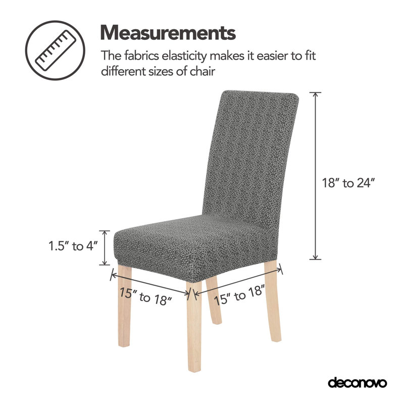 Housse pour chaise de salle à manger, Gris foncé