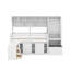 Lit mezzanine simple en bois avec tiroirs et tablettes-1387791664