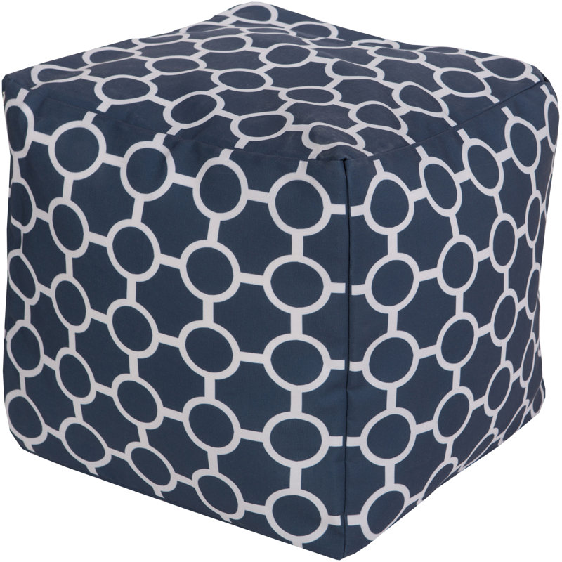 Newry Upholstered Pouf, Navy