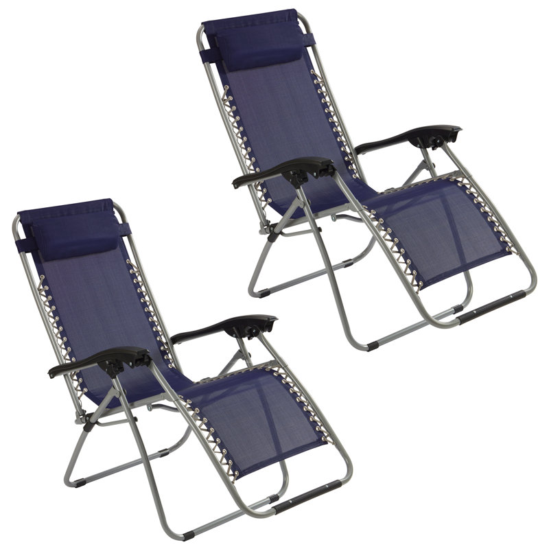 Choya Long Reclining Zero Gravity, Dark Navy