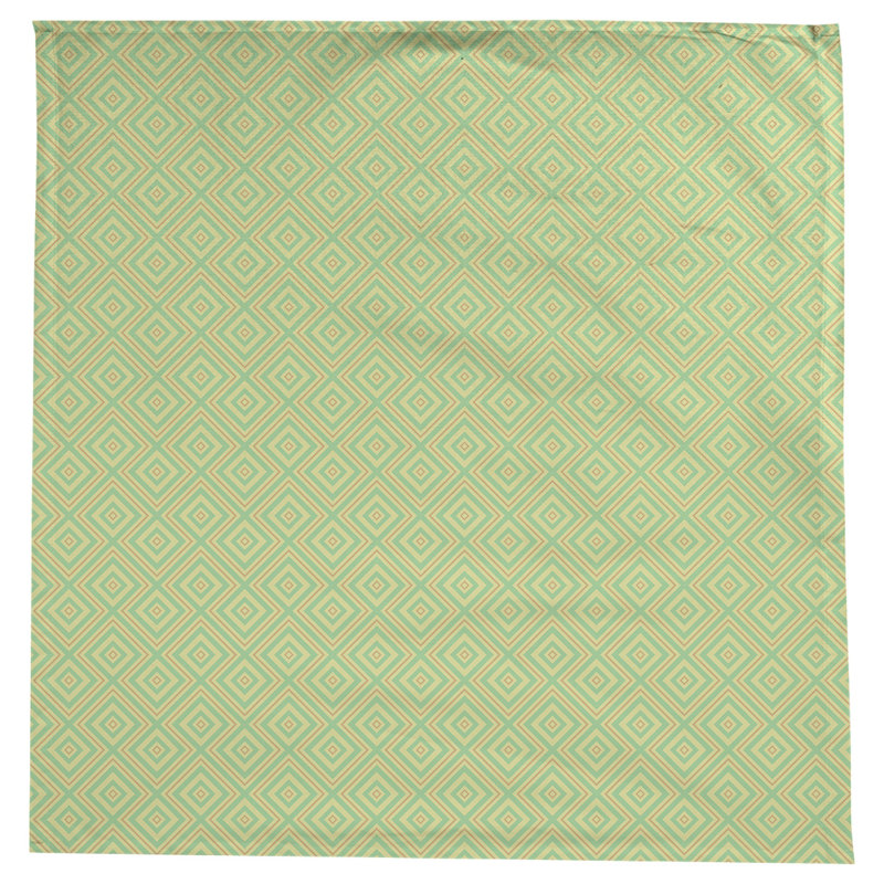 Leffel Square Lattice Tablecloth, Green/Orange