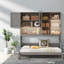 Lits escamotables simples peu encombrants, fabrication en MDF, style moderne pour la maison