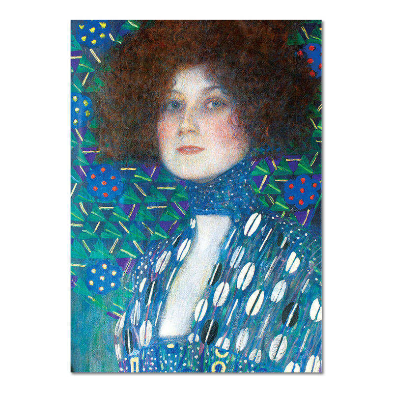 Close-up Of Emilie Floge by Gustav Klimt - No Frame Painting on Plastic / Acrylic, 95cm H x 65cm W