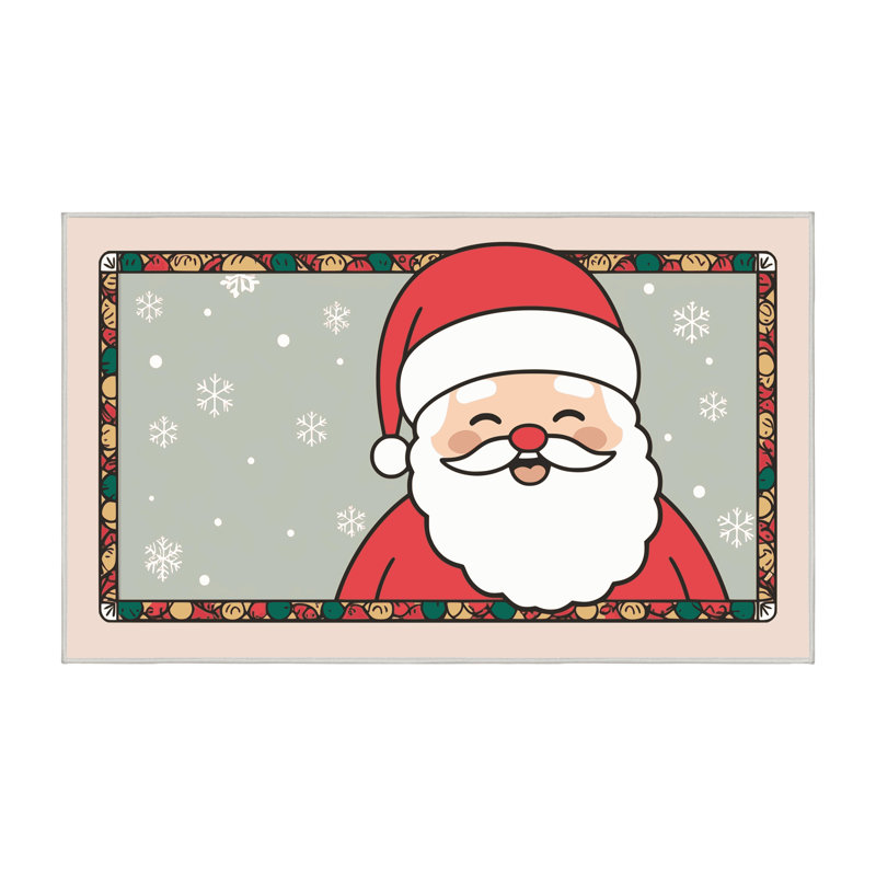 Tapis de Noël hiver lavable Ginza Six, Rectangulaire 8 pi x 10 pi