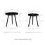 Ensemble de tables d'appoint 2 pièces avec plateau Lavish Home, noir-1101231979