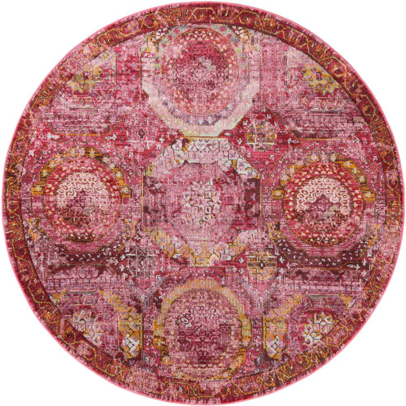 Mekeba Oriental Indoor Rug, Round 7'1"