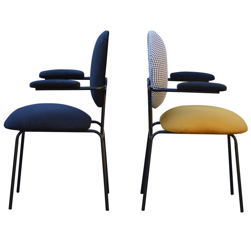 Upholstered Armchair, Black