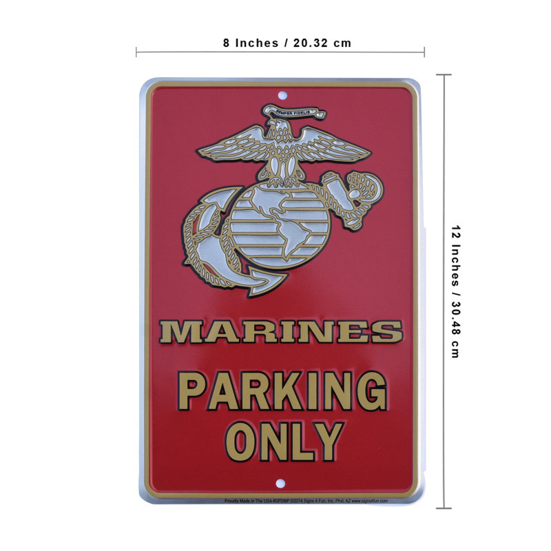 Marines Parking Sign USMC Military Metal Garage Man Cave Marine Corp Wall Decor Marines Parking Sign USMC Military Metal Garage Man Cave Marine Corp Wall Decor