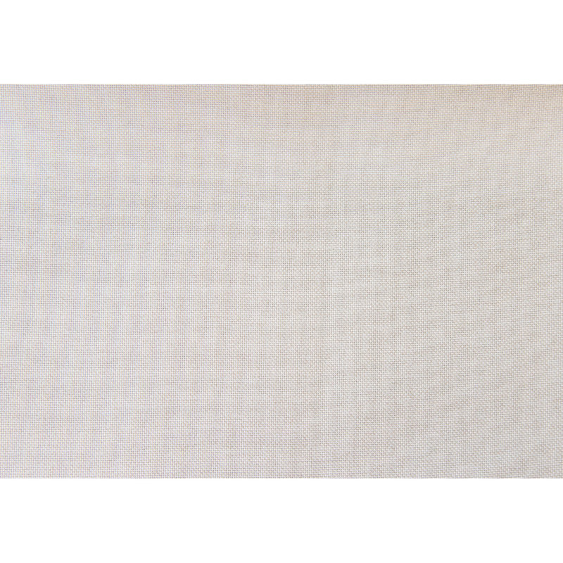 Lit simple tapissier pour lit simple, structure de lit en lin beige, bois massif, mousse confortable