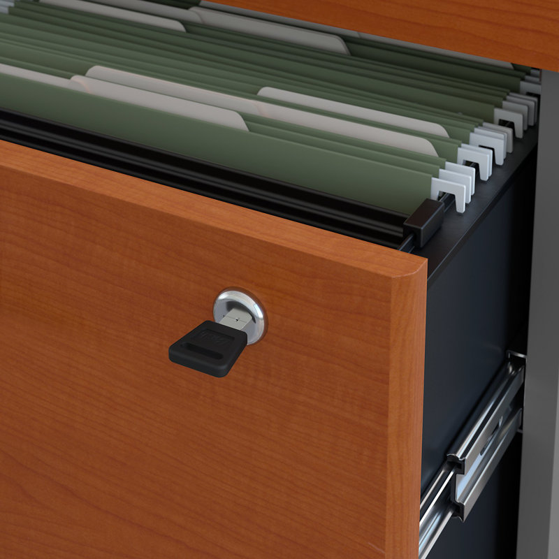 Series C 36'' Wide 2 -Drawer File Cabinet, Auburn Maple/Graphite Gray