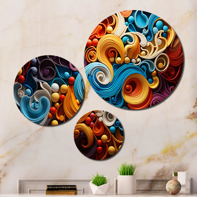 Abstract Wall Decor on Metal